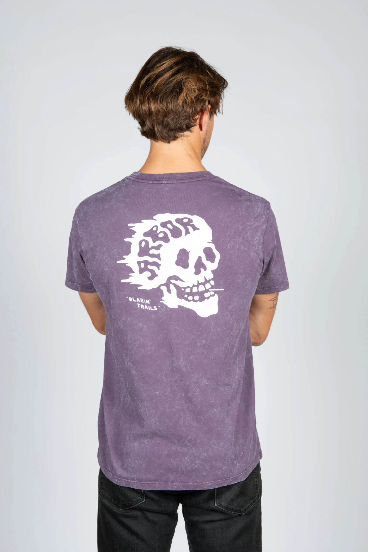 Blazin Trails Tee - Mineral Wash Purple - Image 4