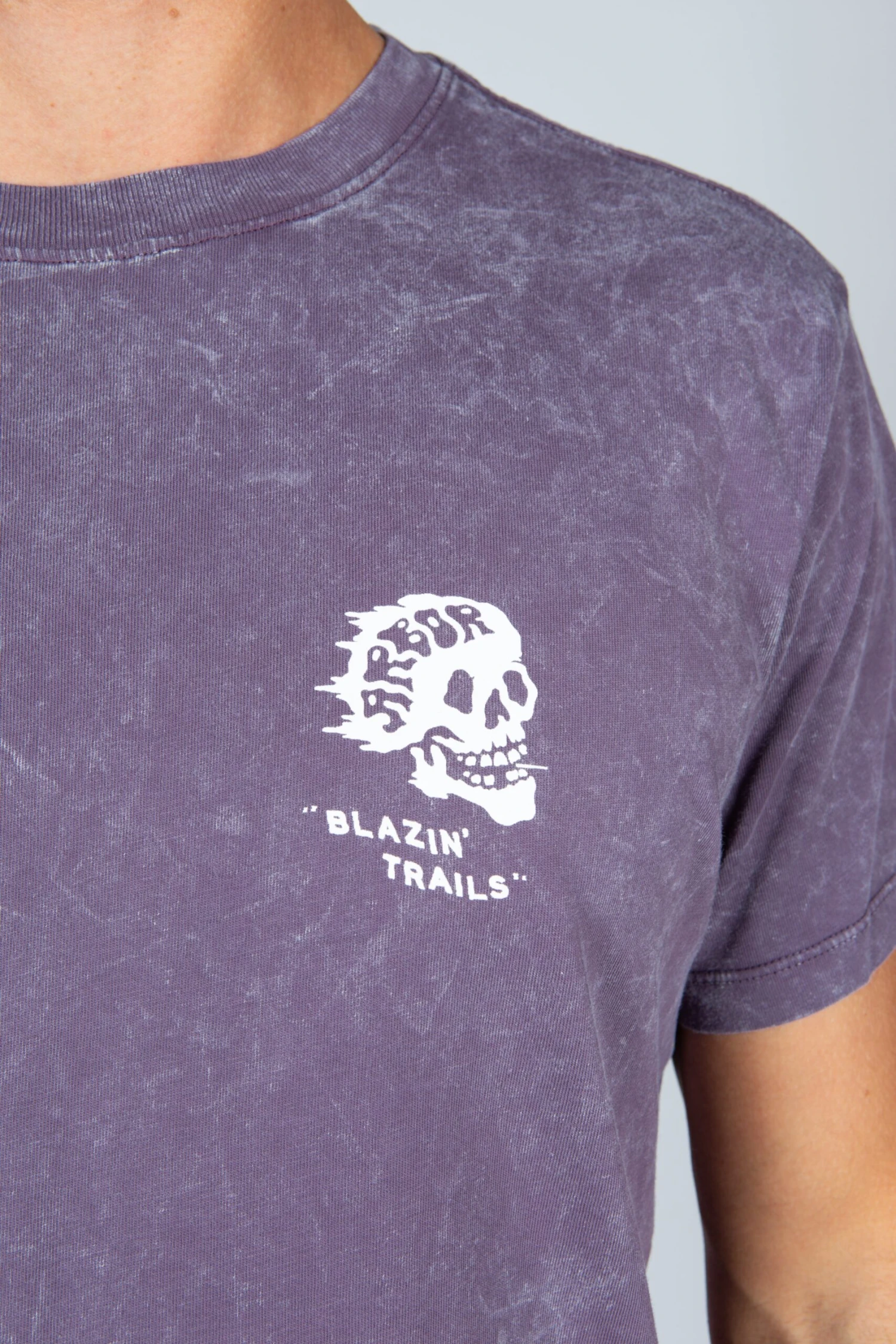 Blazin Trails Tee - Mineral Wash Purple - Image 6