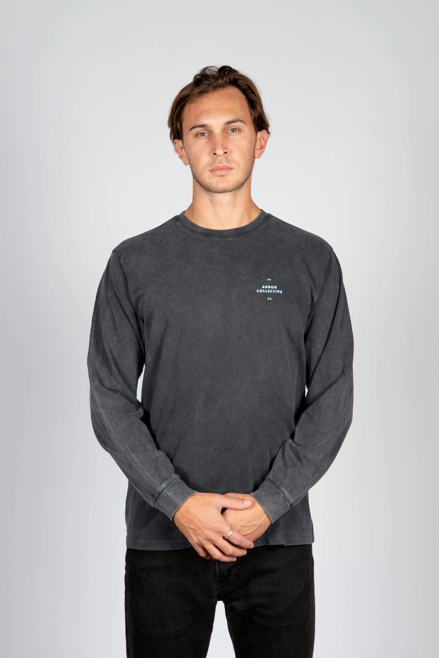 Till The End Long Sleeve Tee - Mineral Wash Black - Image 4